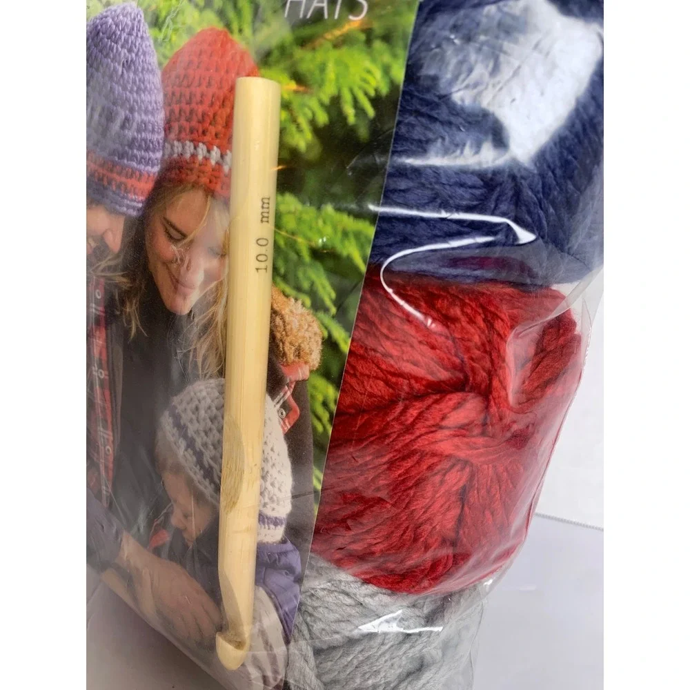 Annies Caring Crochet Kit Club Take 60‎ Hats Super Bulky Yarn Bamboo Hook CKC05